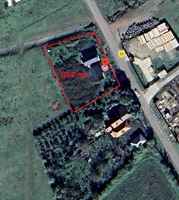 2000 mp + 2 constructii 6x10m