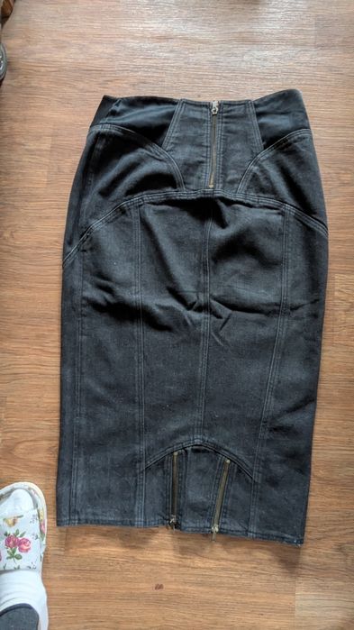 Юбка-карандаш женская джинсовая размер 44-46 черная
