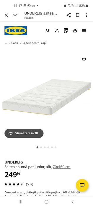 2 Paturi copii din Ikea