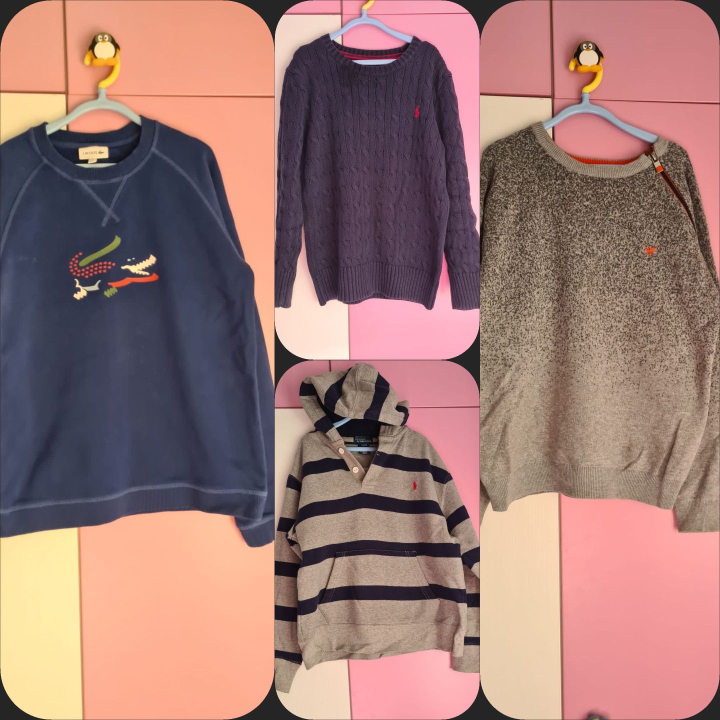 Pulovere/Hanorace originale 10-12 Lacoste,Armani,Ralph Lauren