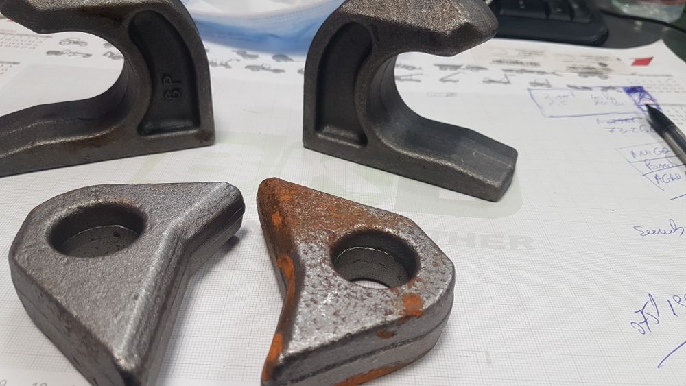 Ocheti si carlige sudabile pentru cupa/furca incarcator frontal