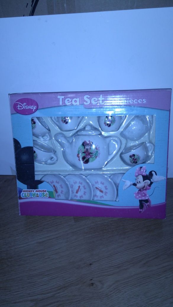 Jucărie set ceai din porțelan, Minnie, Disney, 12 piese - UTILIZAT