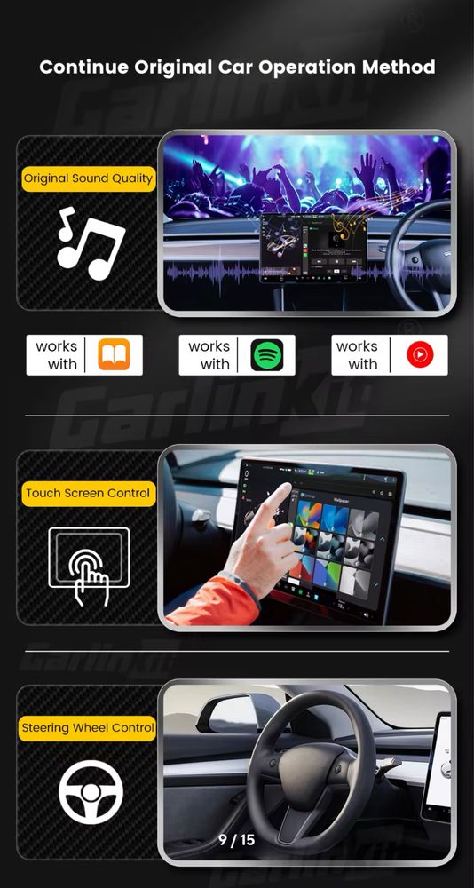 T2C Carlinkit Wireless CarPlay Adapter For TESLA cars