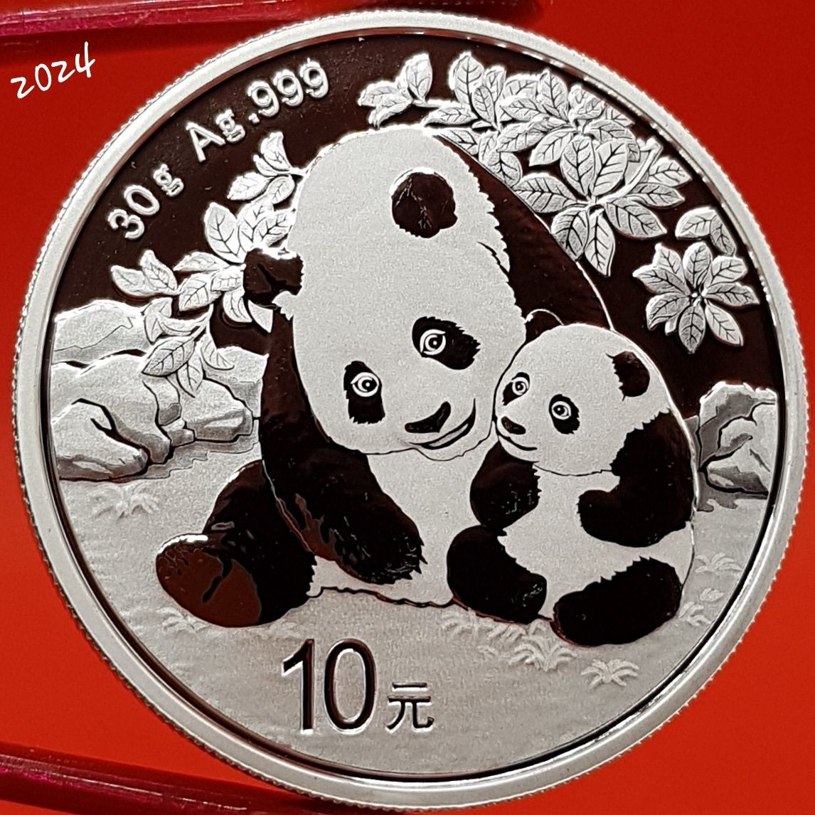 China Panda 2012-2024 monede argint lingou 999