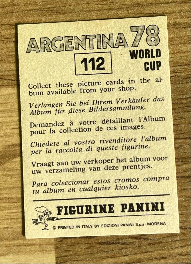 Panini Argentina 78 Pele, Platini, fotbal