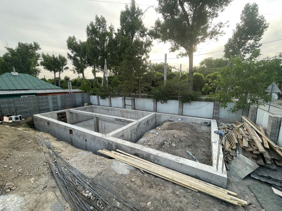 Заливка фундамента