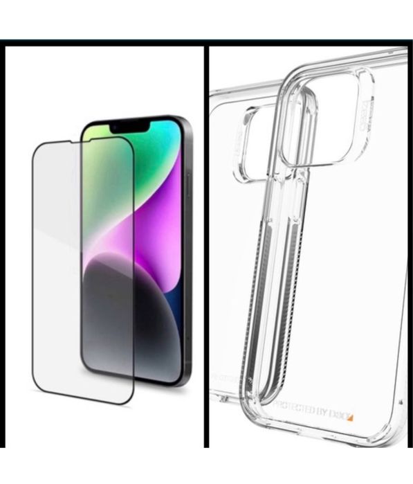 Iphone 13/14/15/16/PRO/MAX/PLUS - Husa Gear 4 Clear + Folie Sticla 20H