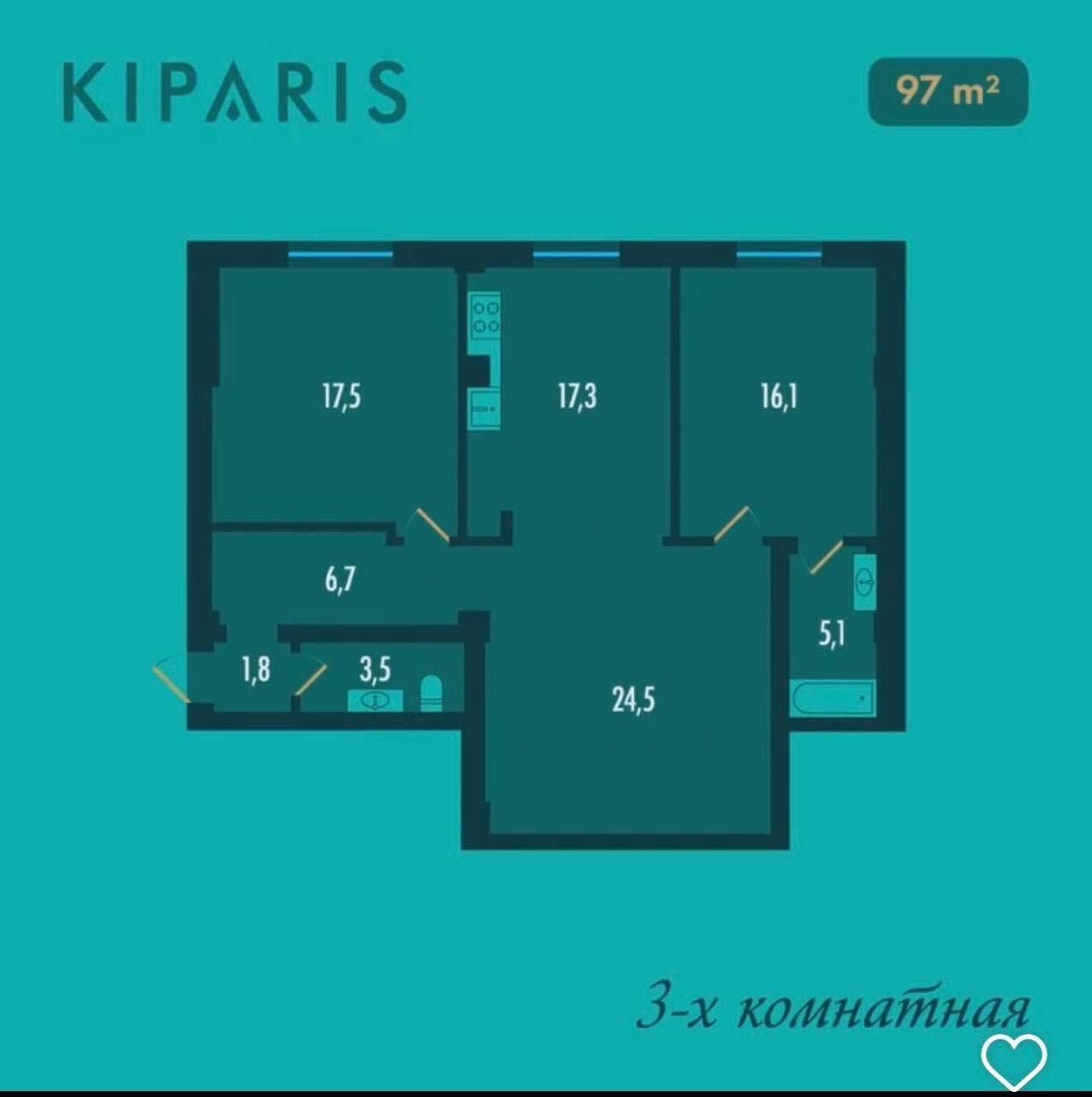 Kiparis Sotuvda 3 xonalik uy remont C-4 Hyatt Regency