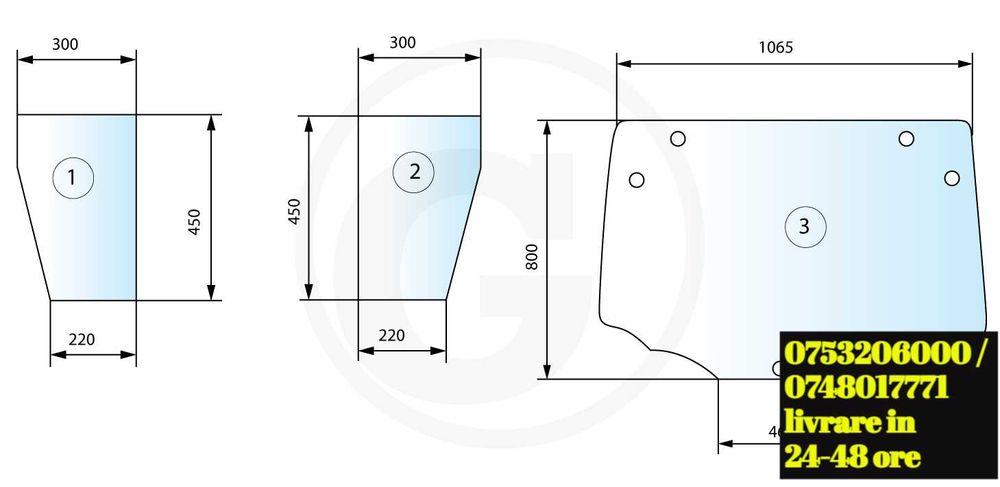 geam tractor John Deere