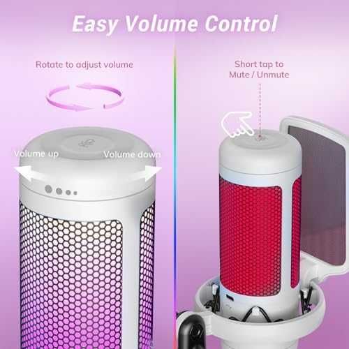 Нов Геймърски USB Микрофон TONOR TC310 с Регулируемо RGB Осветление