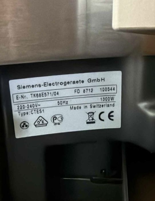 Aparat de cafea Siemens -  esspresor incorporabil, practic nou