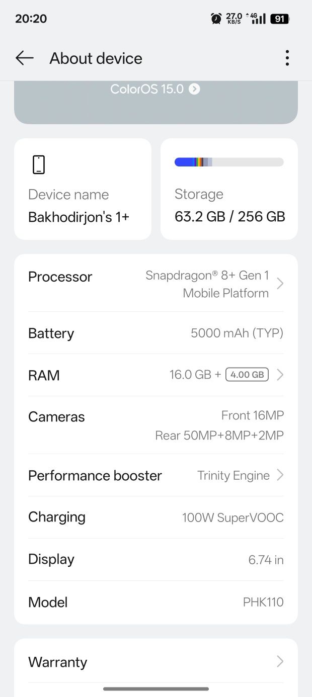 Oneplus ace2 kafolat bor