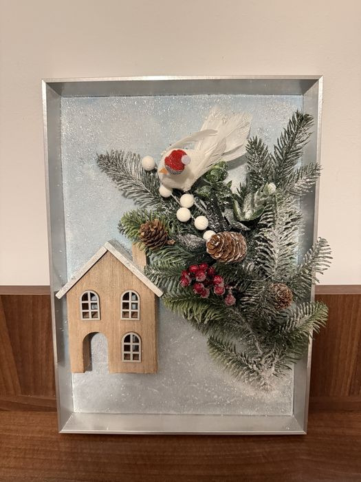 Tablou iarna hand-made decoratiune