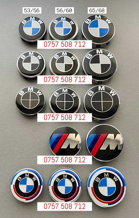 Capace jante aliaj BMW embleme roti capota hayon portbagaj volan logo