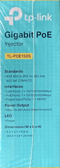 Tp link Gigabit PoE Injector TL-POE150S