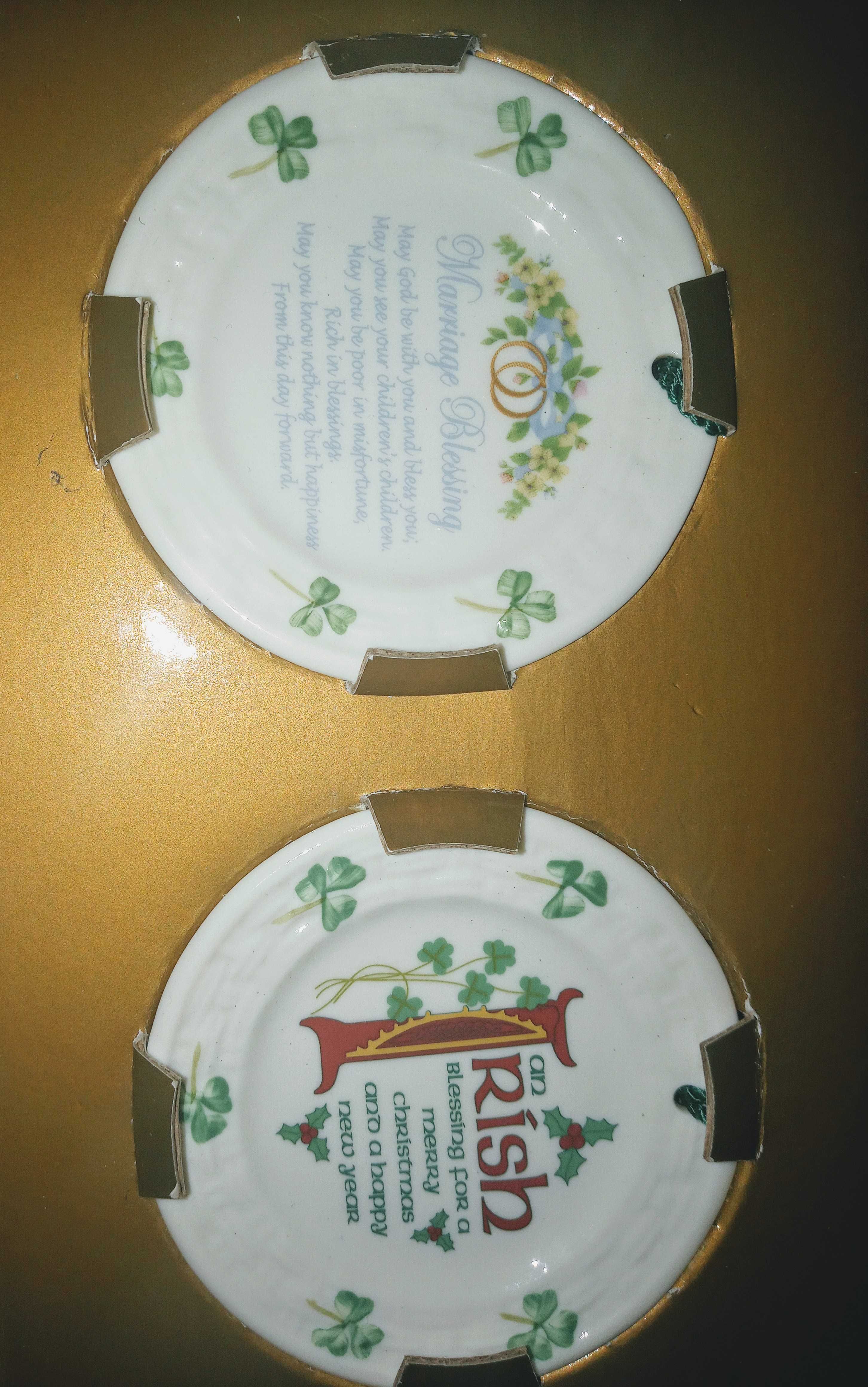 Колекция от 4 декоративни чинийки  с марка,,BELLECK"'