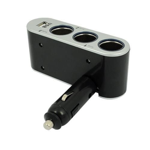 троен сплитер за запалка с чупещо рамо 12/24v usb 500 ma carmotion ...
