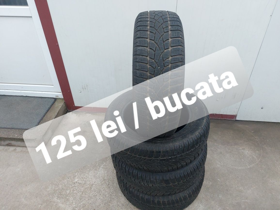 125 lei bucata! Set anvelope M+S/IARNA 205 60 16 Dunlop! 7 mm
