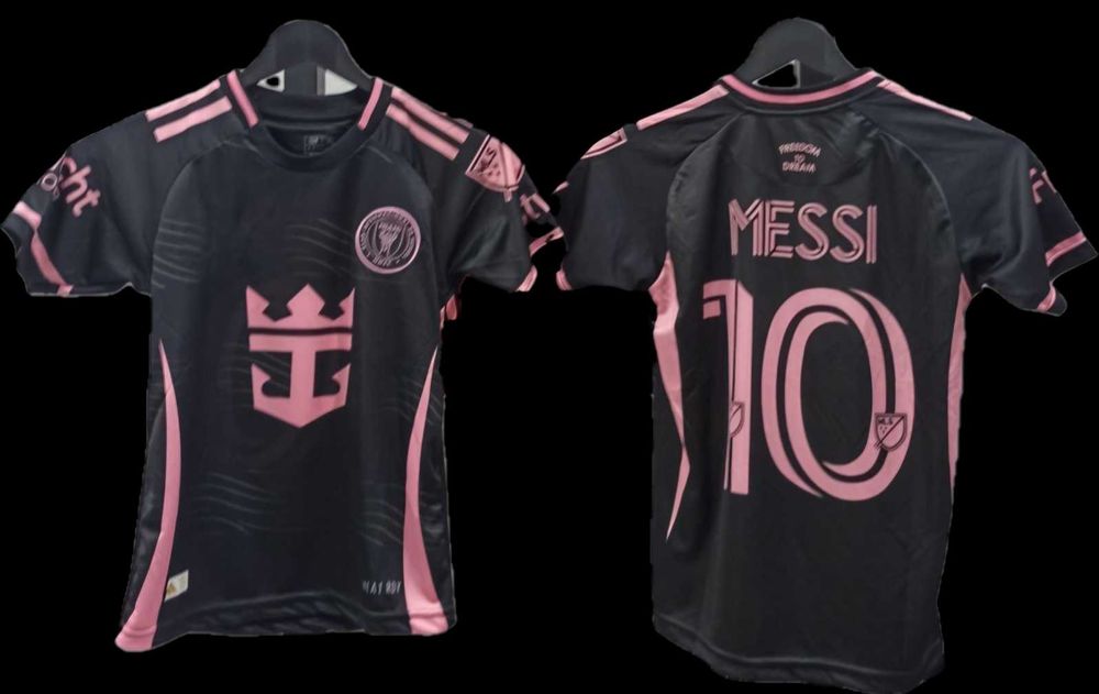 екип Меси 2025 Черен екип Интер маями Футболен детски комплект