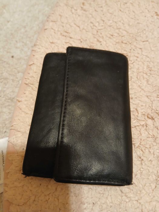 portofel mini din piele naturala- bancnote euro