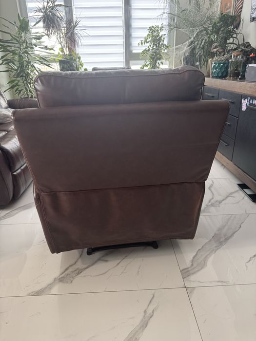 Разтегателен фотьойл / кресло - естествена кожа