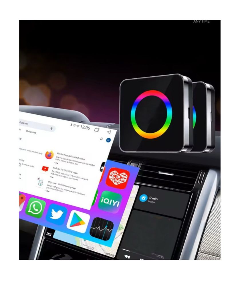 Adaptor wireless CarPlay & Android Auto, Youtube 4GB+64GB
