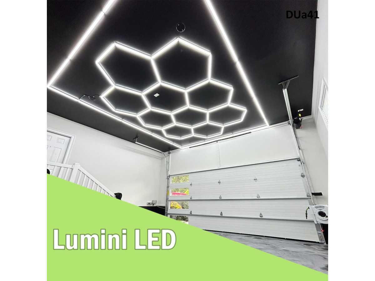 Iluminat LED pentru garaj, fagure strălucitor pentru lounge 2,4m 4,8m