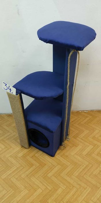 Нови Котешки катерушки с къщичка – 90 см ОБЛЕН