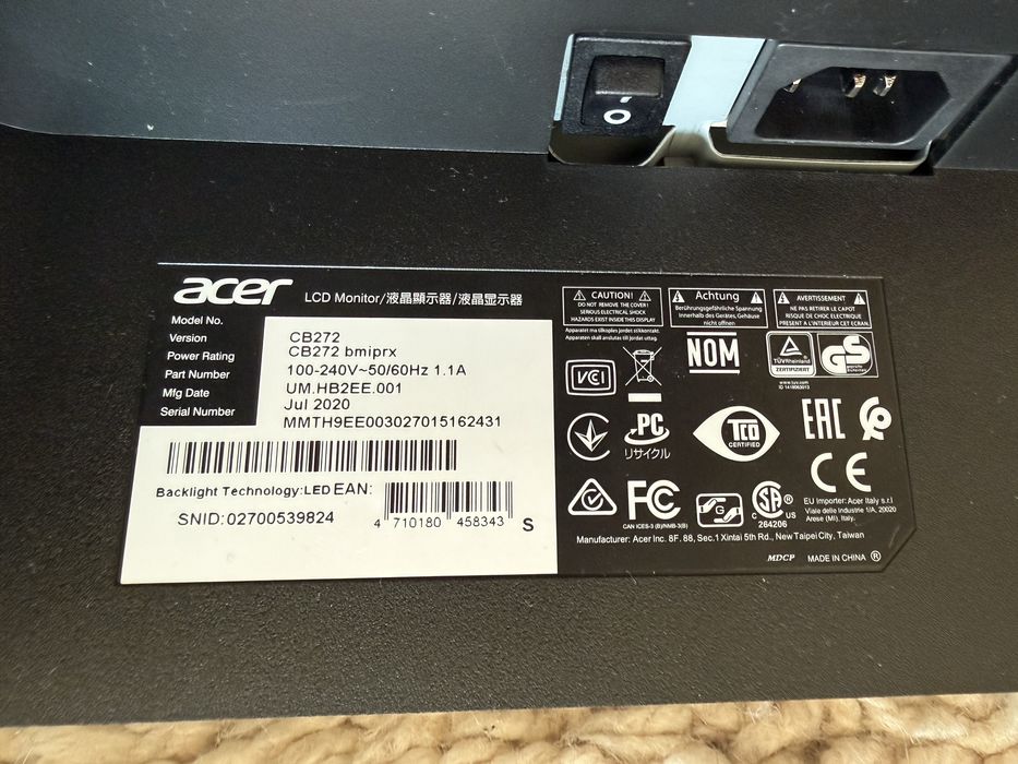 Монитор ACER 27 инча