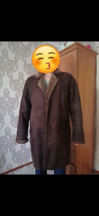 Дубленка зимняя коричневая