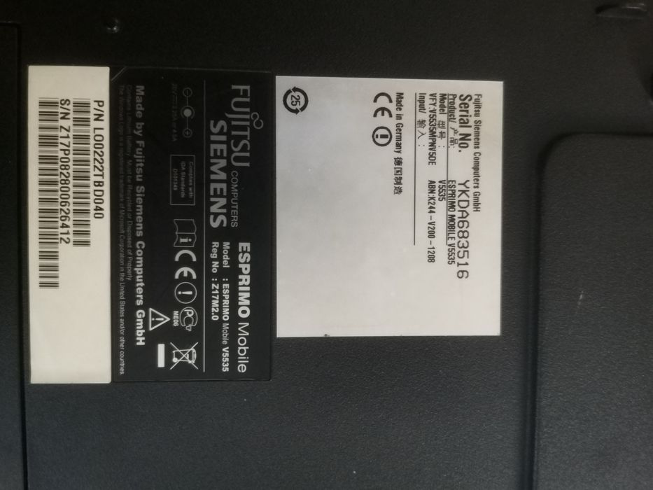Fujitsu Siemens laptop