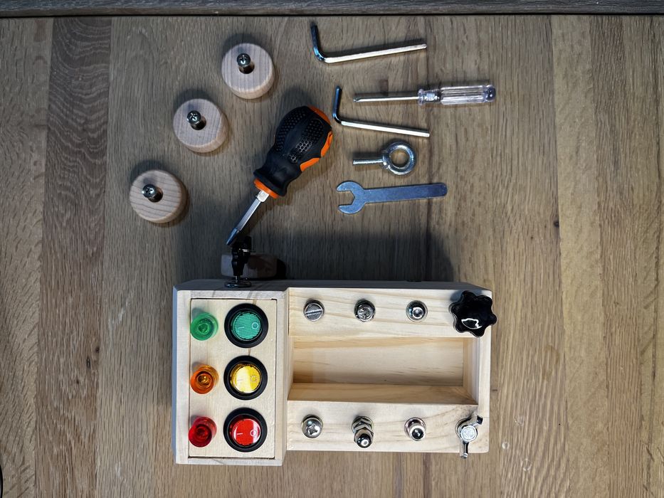 Montessori placa senzoriala indemanare lemn Montessori