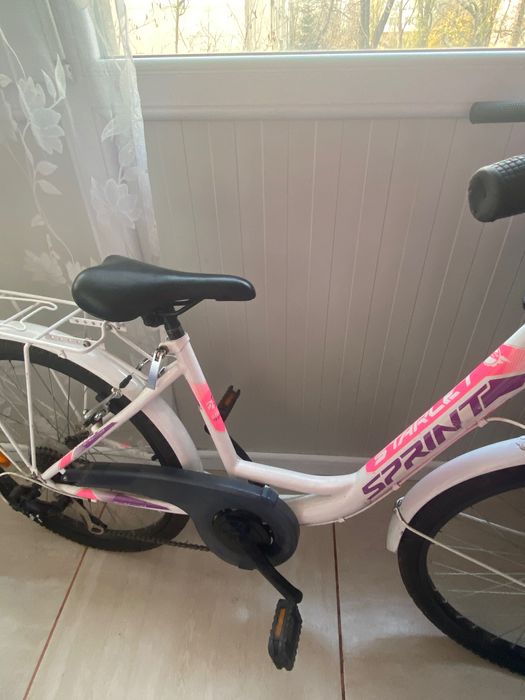 Bicicleta fete Alb cu Mov