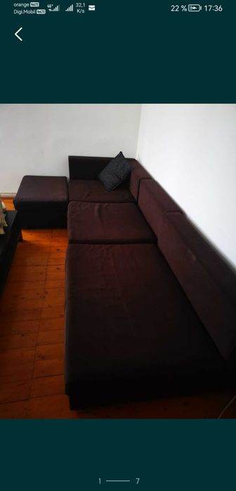 Canapea modulara stofa 5 corpuri