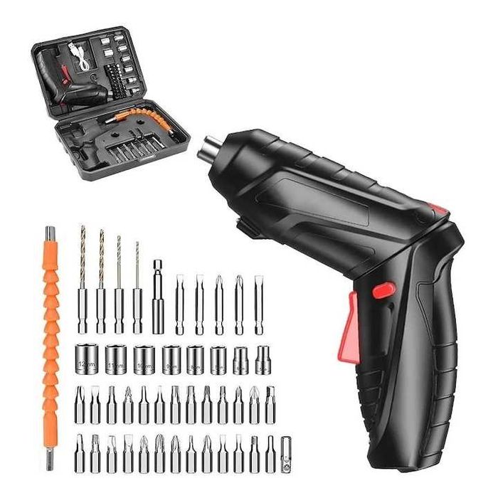 Set surubelnita electrica wireles,50W,cutie depozitare,48accesorii,nou