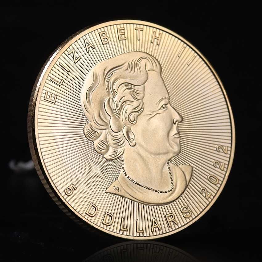 монета златна сувенир креативен подарък Канадски кленов лист 1OZ