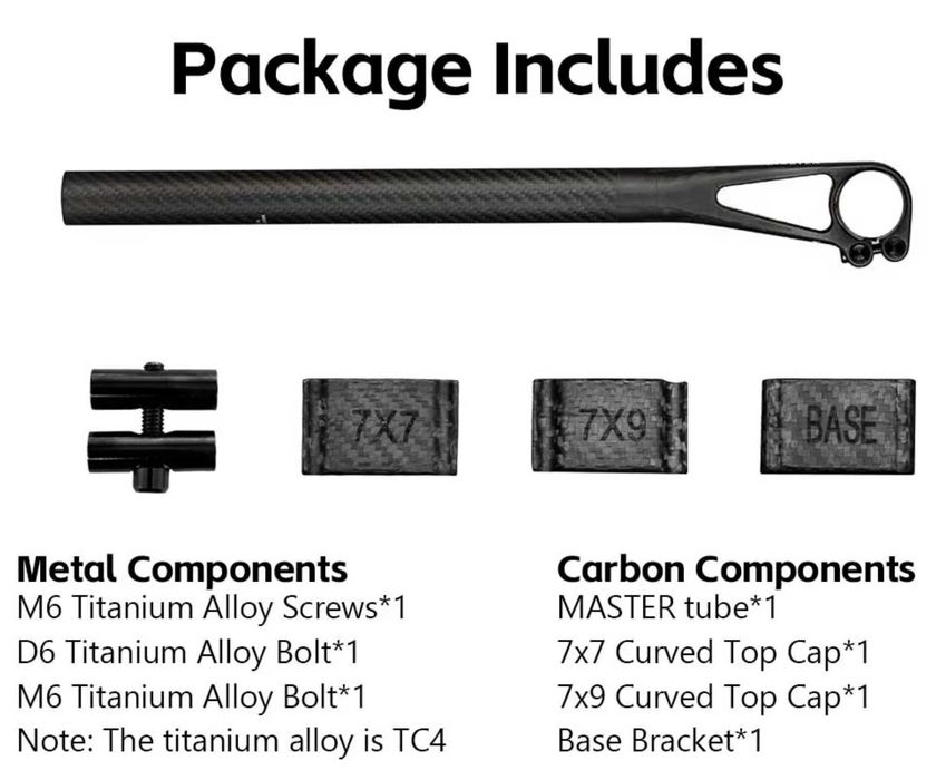 Карбонова стойка за седалка на велосипед - 27.2x400mm