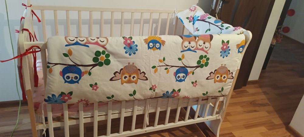 Pătuț bebelusi cu saltea și accesorii