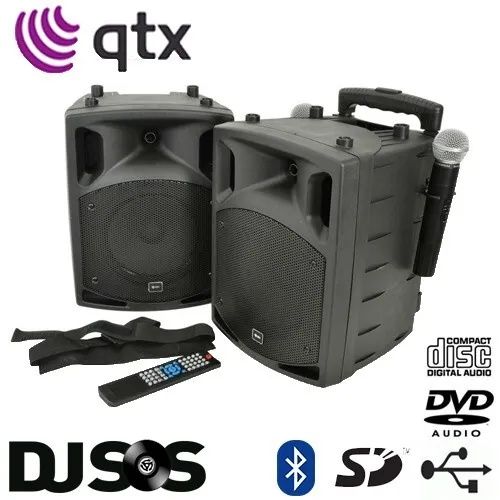 Vand boxe portabile proferionale  QTX PAV8 STEREO PORTABLE CD/DVD,USB