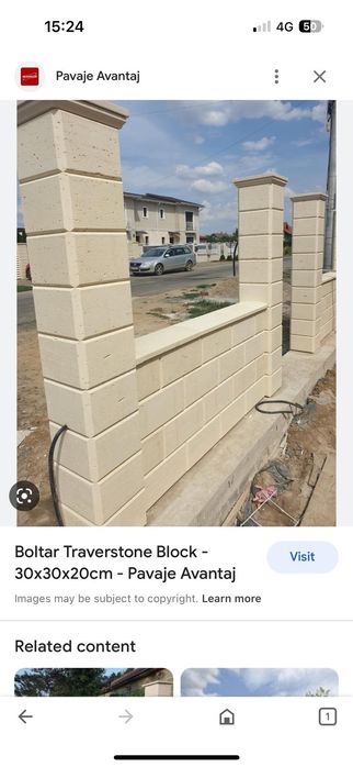 Montaj pavaje borduri rigole piatra travertin gazon județul Iași