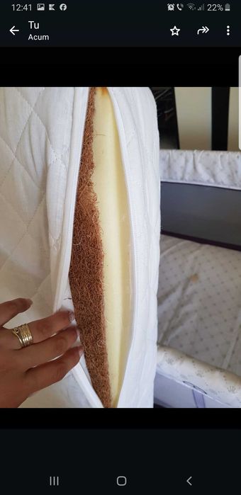 Pat pliabil cu laterală culisanta cu saltea