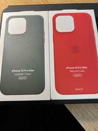 Huse originale Iphone 14 Pro Max din piele si red edition