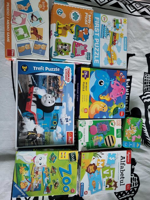 Vand lot puzzle copii de la 2 la 6 ani