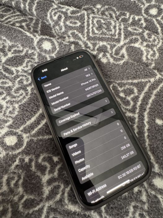 iPhone 14 Pro 256GB Черен - 100% батерия ,отлична работа