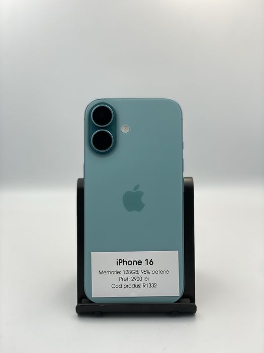 Iphone 16 - 128Gb memorie, 96% baterie, 1 an Garantie