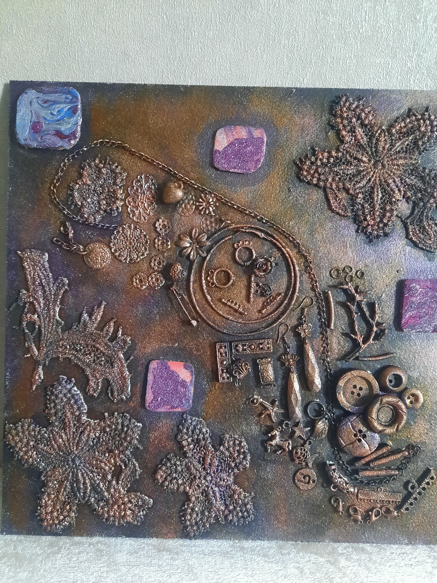 3dкартини в бяло, бронз, с раковини