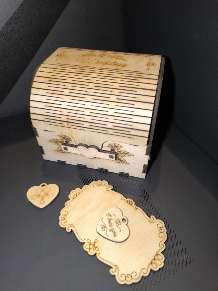 Cufăr handmade pentru amintiri, cadou personalizat de nuntă sau logodn