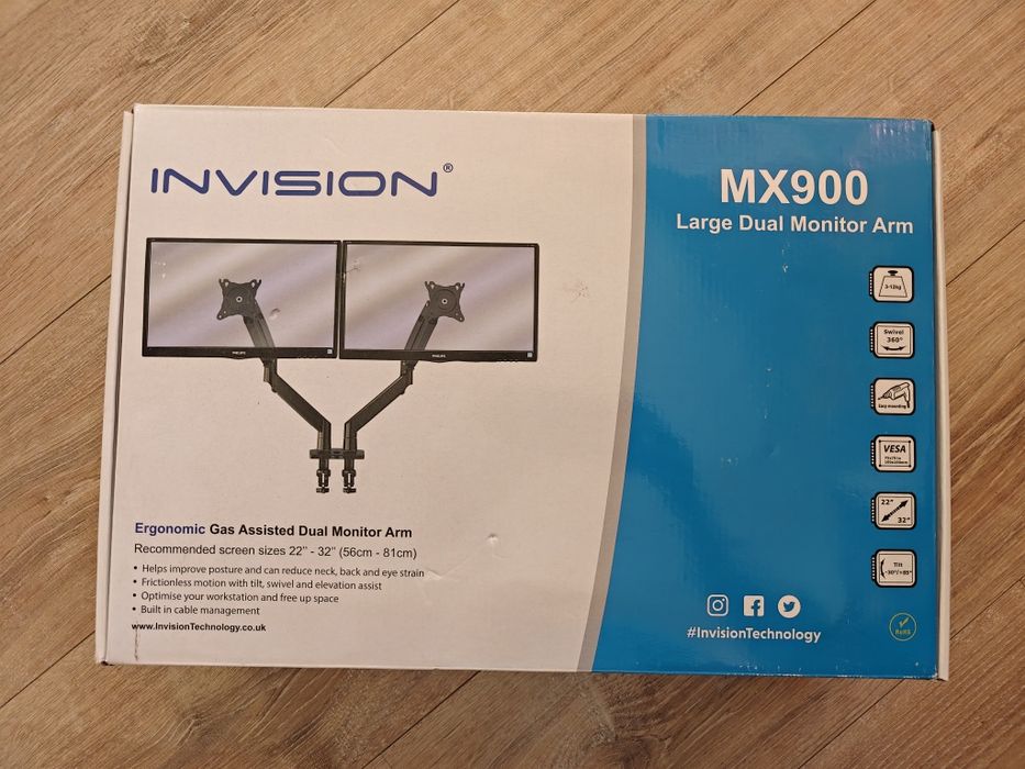 Два монитора Dell S2721 QHD 144Hz и стойка за бюро.