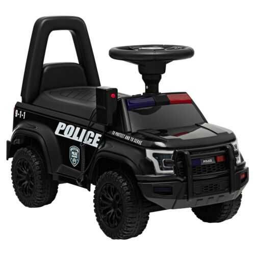 Masinuta electrica de politie BJ993D 30W 6V, cu BT, USB port #Black