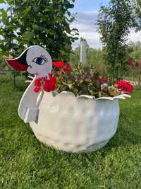 Vând lebăda confecționată din cauciuc uzat de atv - ornament grădină